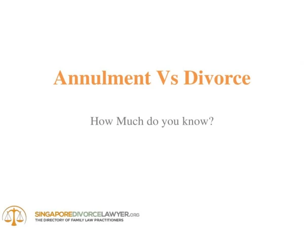 Annulment vs Divorce