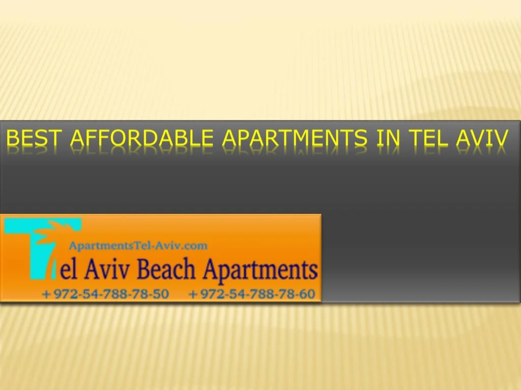 best affordable apartments in tel aviv