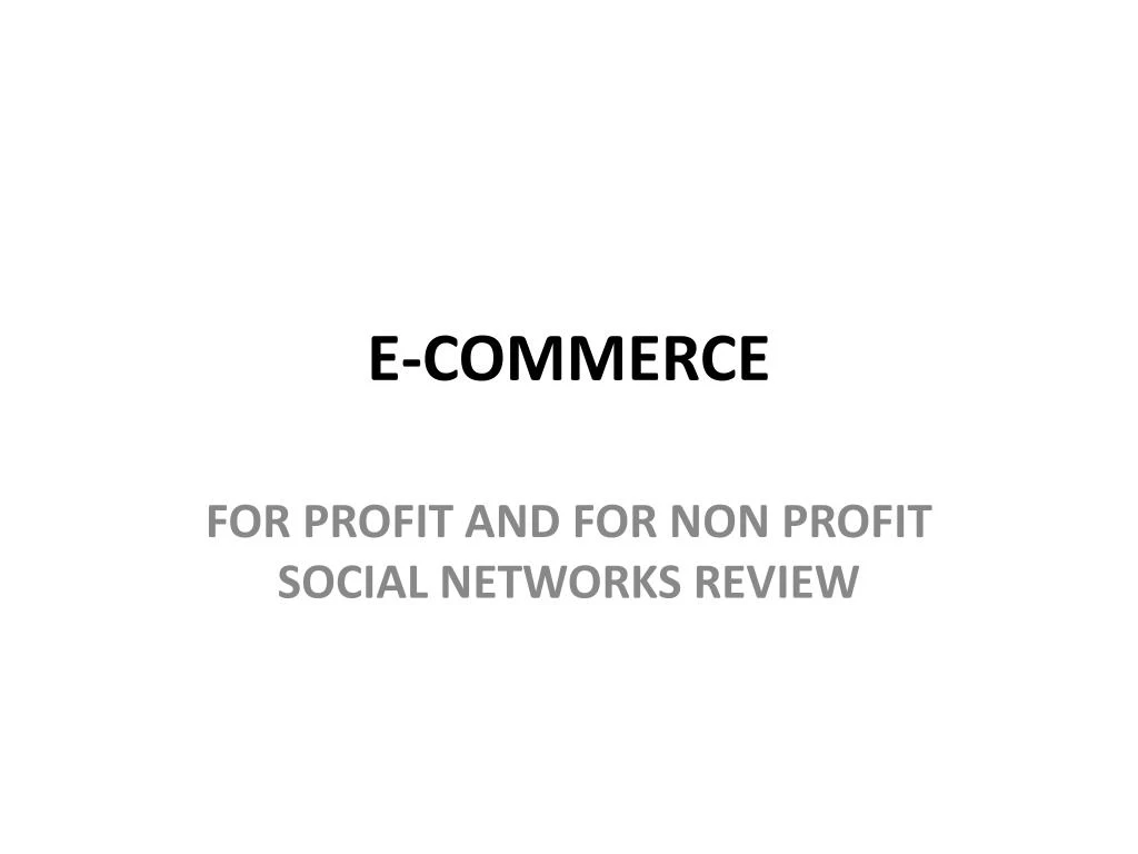 e commerce