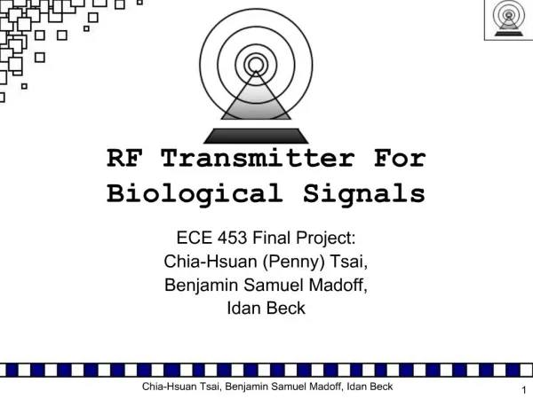 RF Transmitter For Biological Signals