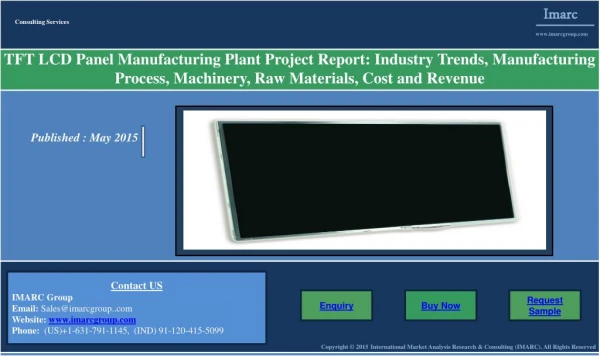 TFT LCD Panel Manufacturing Plant | Market Report