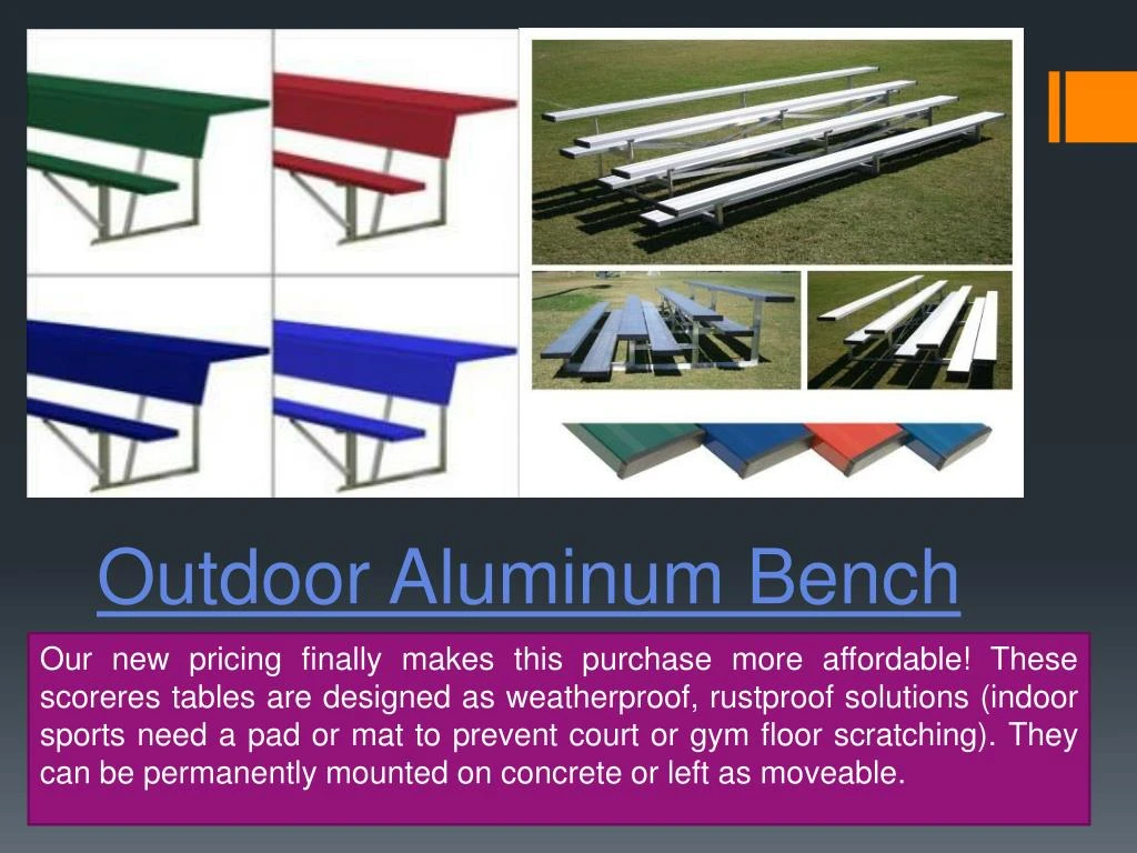 outdoor aluminum bench