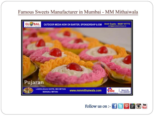 Famous Sweets Manufacturer in Mumbai - MM Mithaiwala