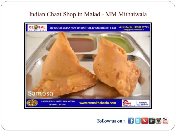 Indian Chaat Shop in Malad - MM Mithaiwala