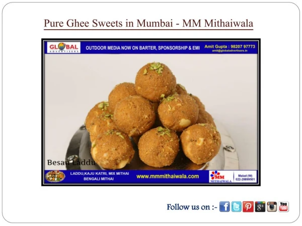 Pure Ghee Sweets in Mumbai - MM Mithaiwala