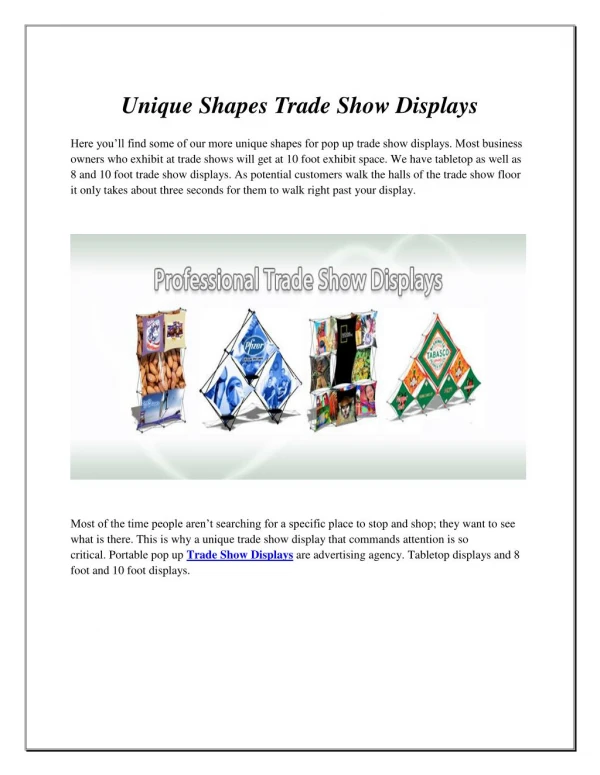 Trade Show Displays | Pop Up Displays in Hollywood