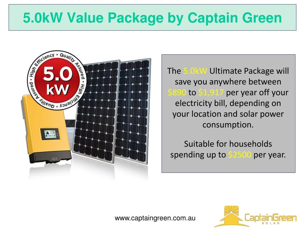 5 0kw value package by captain green