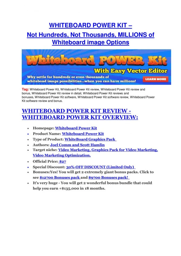 Whiteboard Power Kit Review-(GIANT) bonus & discount
