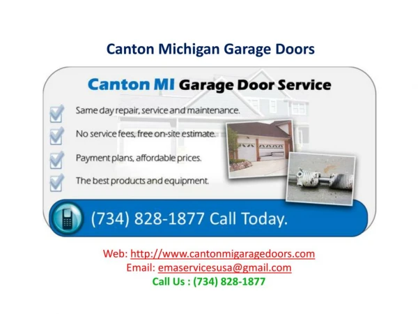 Canton Michigan Garage Doors