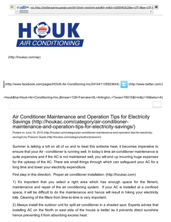 Air Conditioner Maintenance and Operation Tips for Electricity Savings