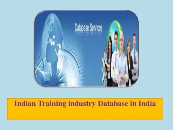 Indian Training industry Database in India