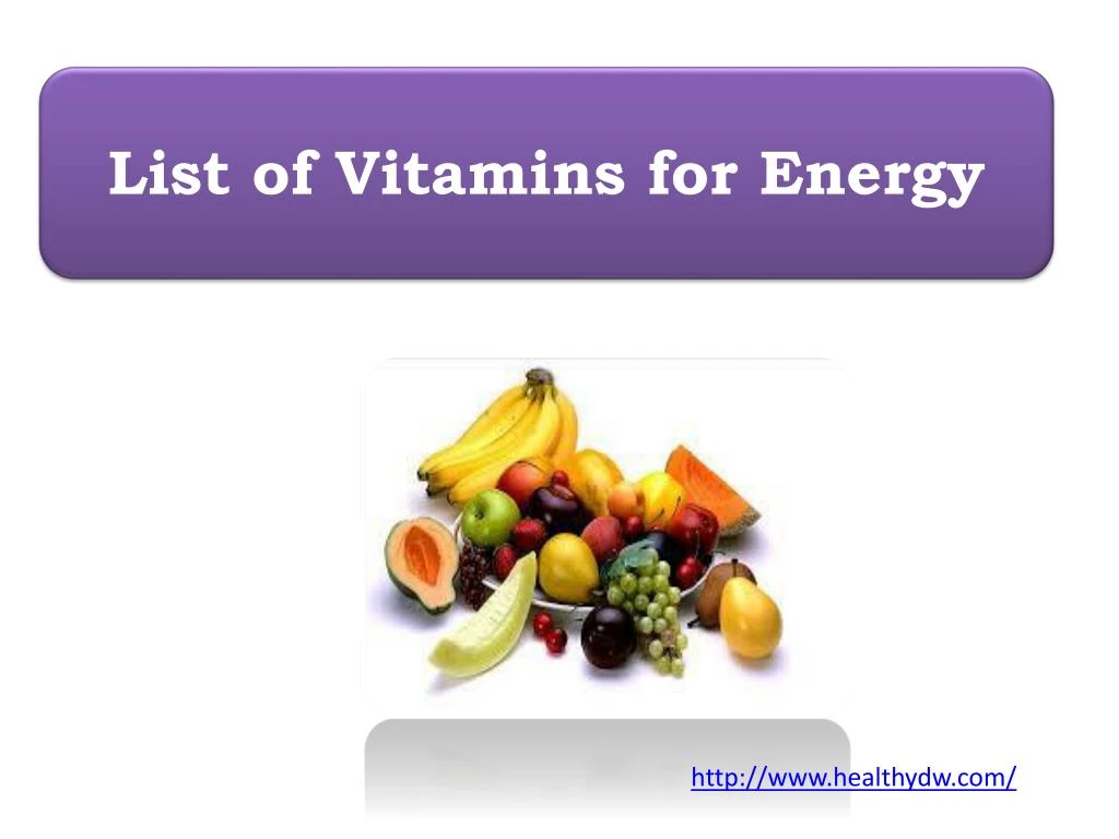 list of vitamins for energy
