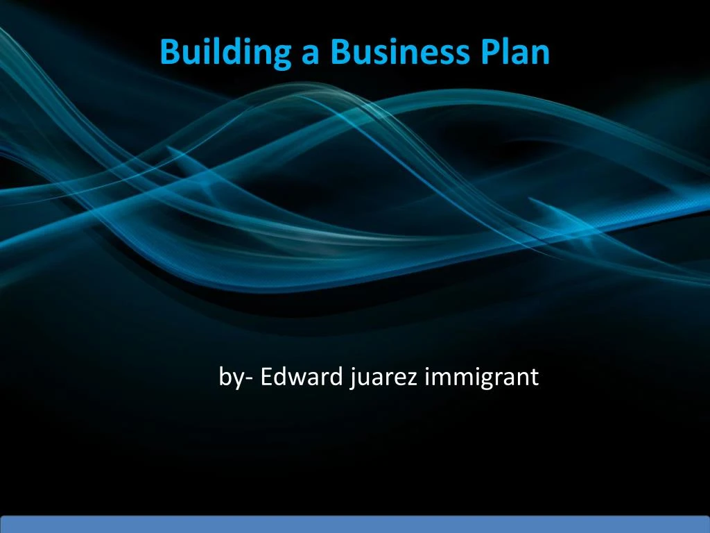 building a business plan