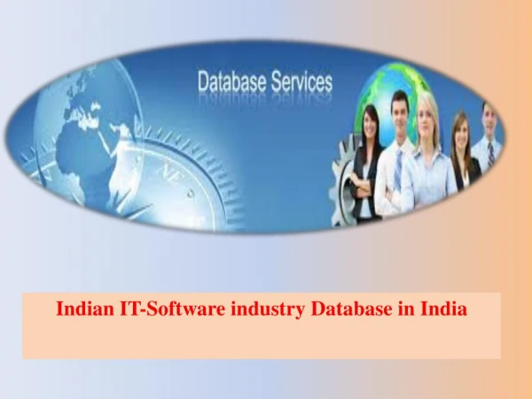Indian IT-Software industry Database in India