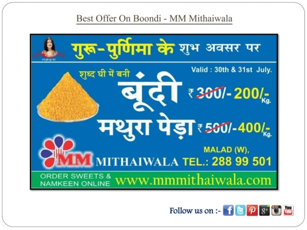 Best Offer On Boondi - MM Mithaiwala