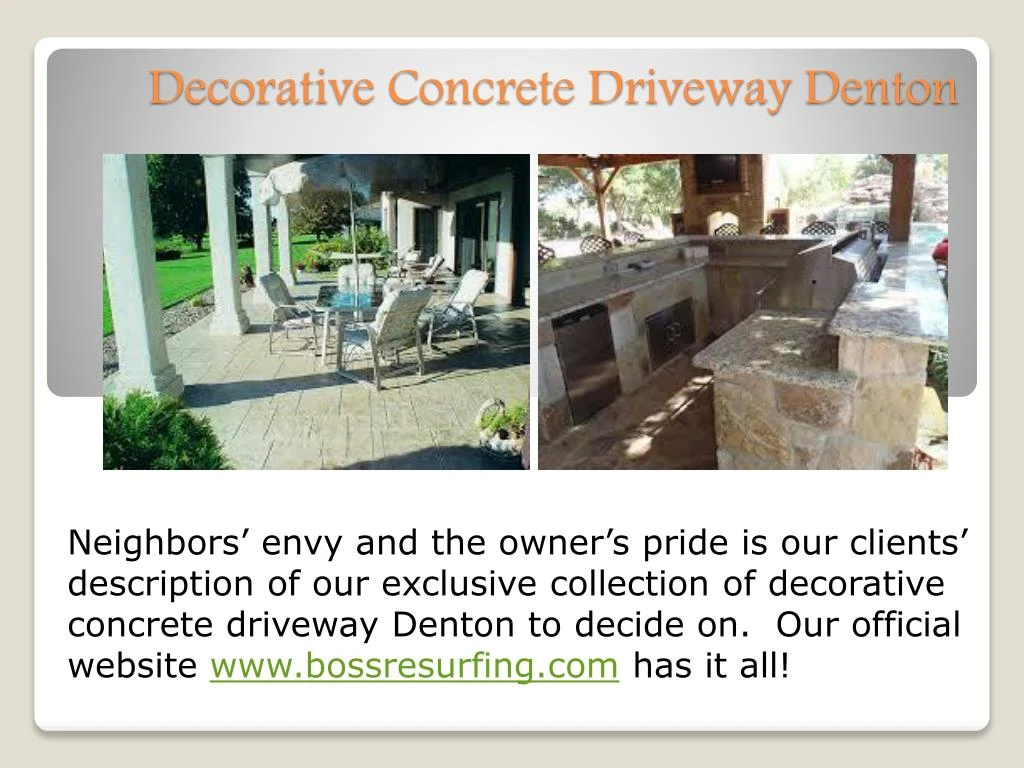 decorative concrete driveway denton