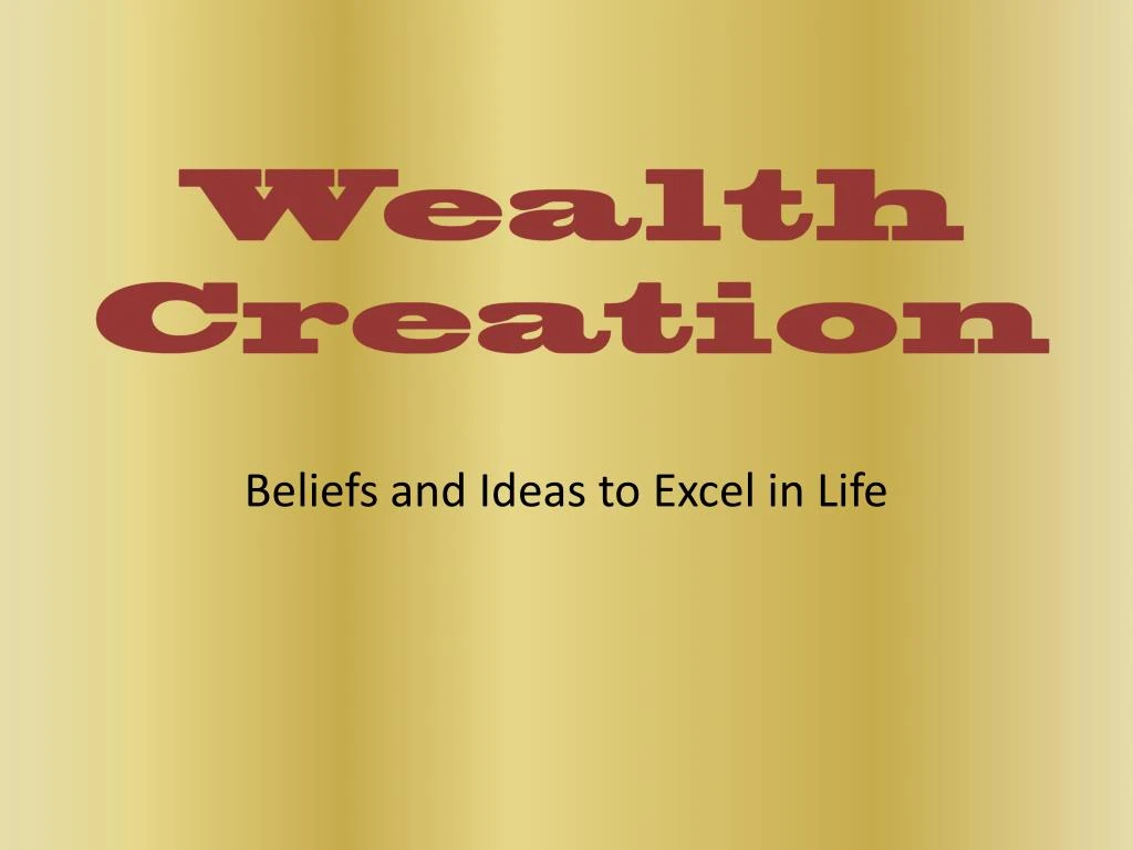wealth creation