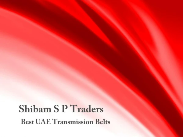 Best UAE Transmission Belts