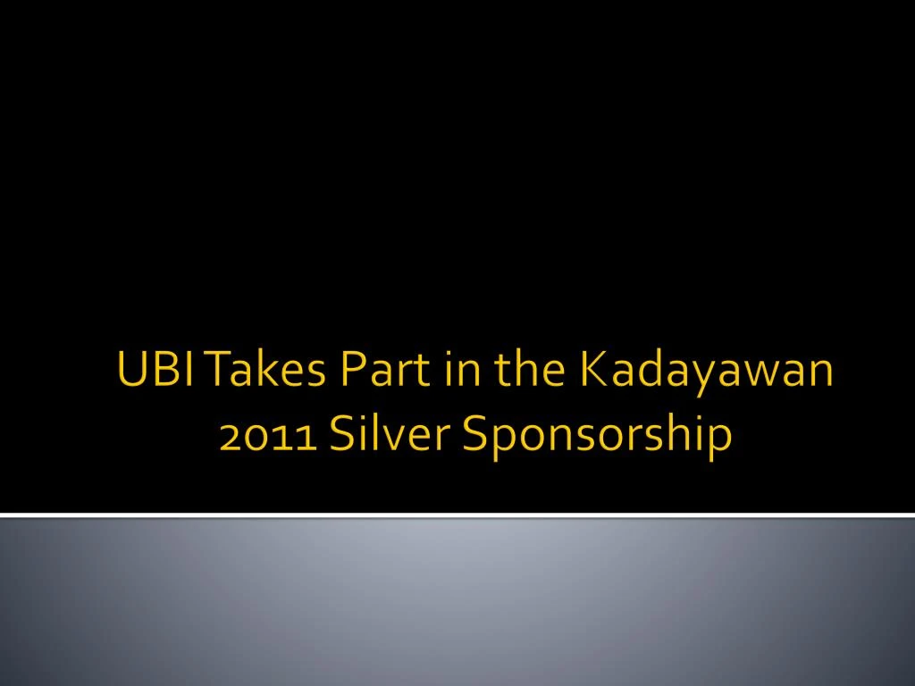 ubi takes part in the kadayawan 2011 silver sponsorship