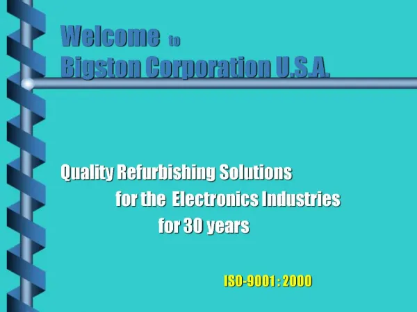 Welcome to Bigston Corporation U.S.A.