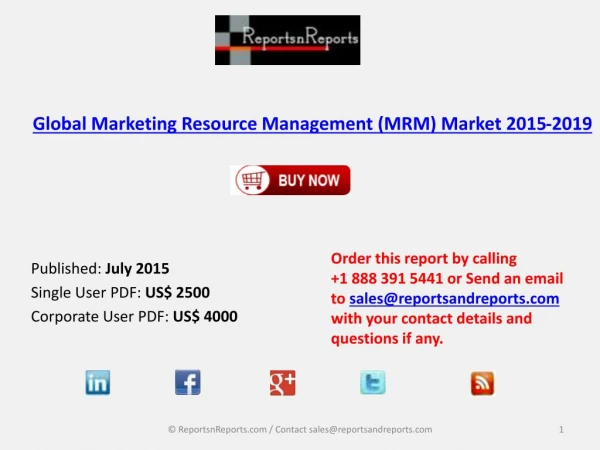 Global Marketing Resource Management (MRM) Market 2015-2019