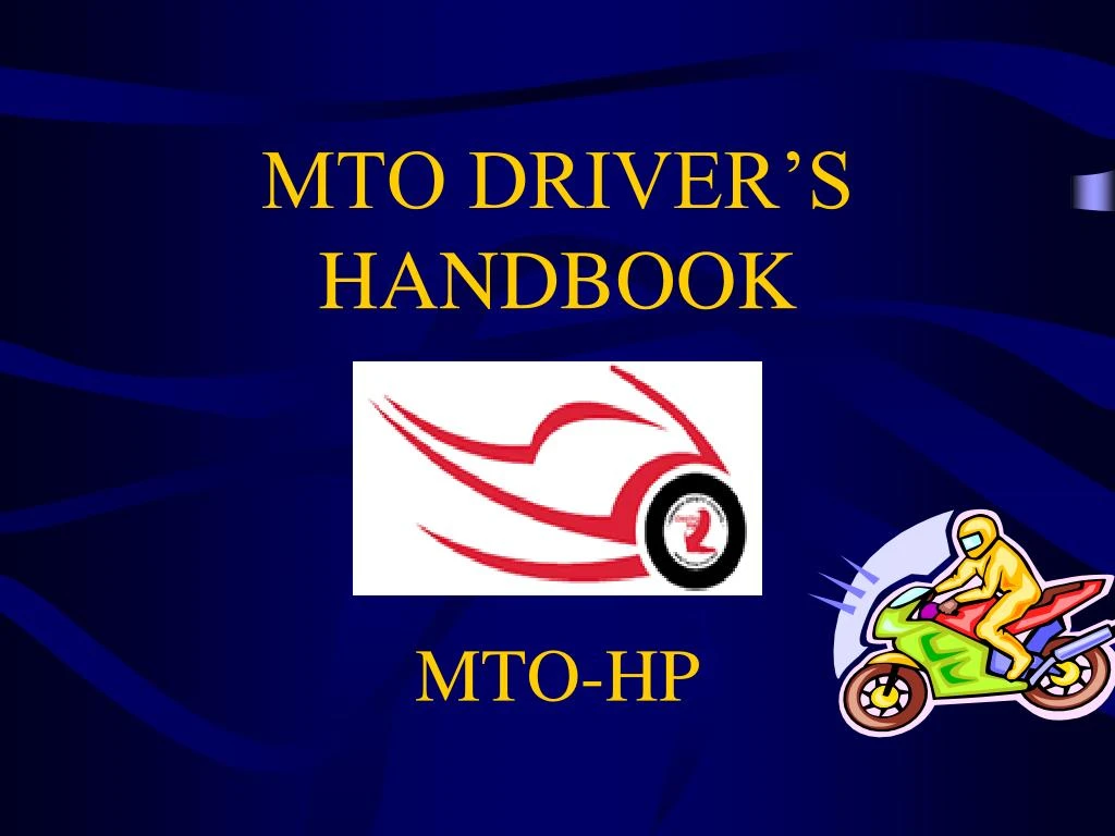 mto driver s handbook mto hp