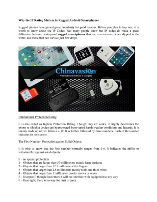 Why the IP Rating Matters in Rugged Android Smartphones - slide 1