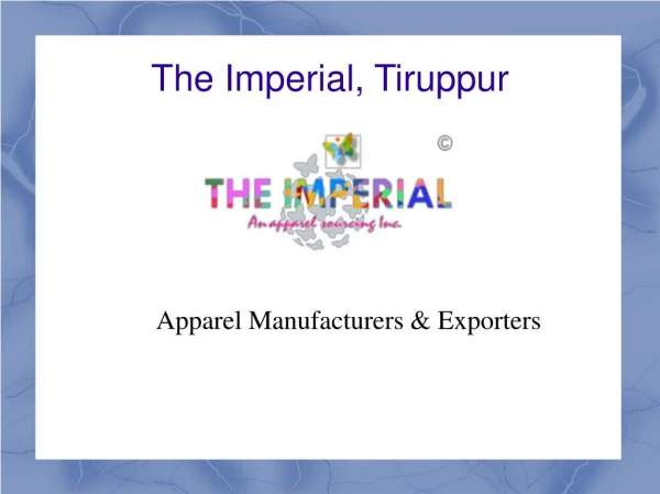Apparel Manufacturers & Exporter