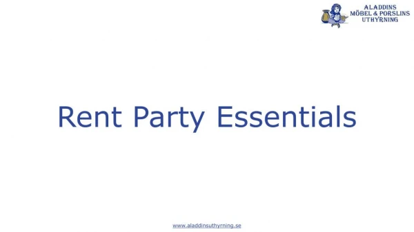 Party Items on Rent