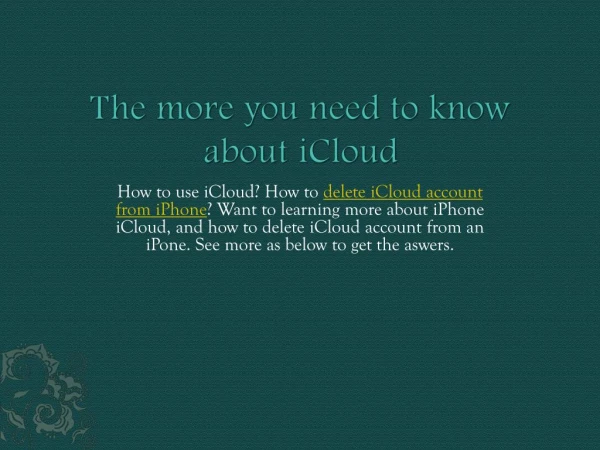 The more you need to know about iCloud on iPhone