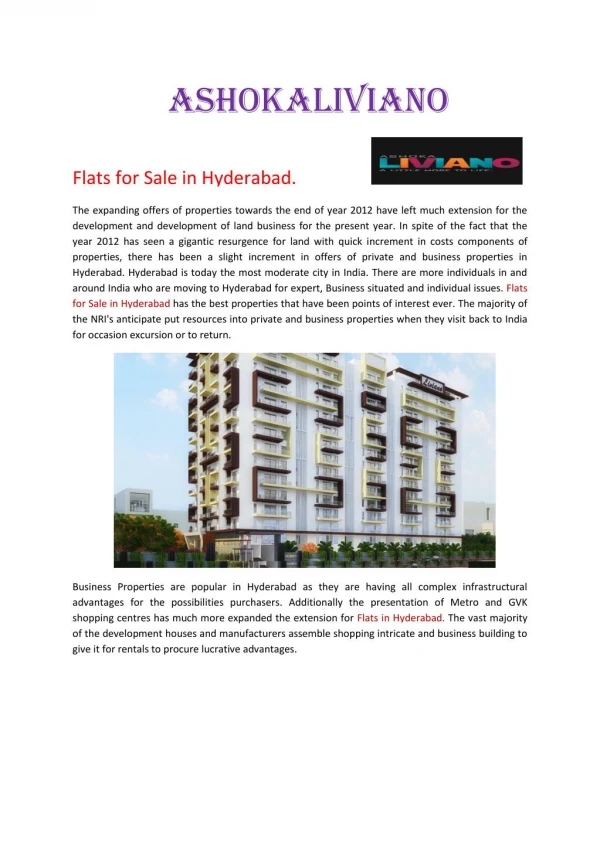 Luxury Flats in Hyderabad.