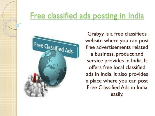 Free classified ads posting in India