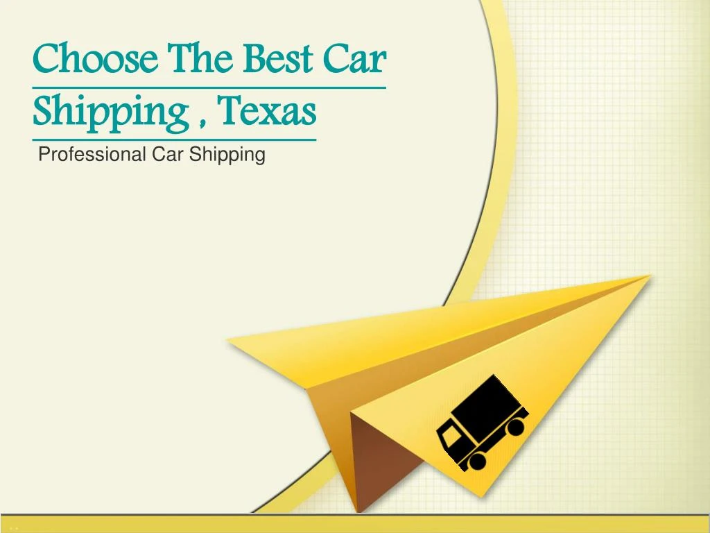 choose the best car shipping texas