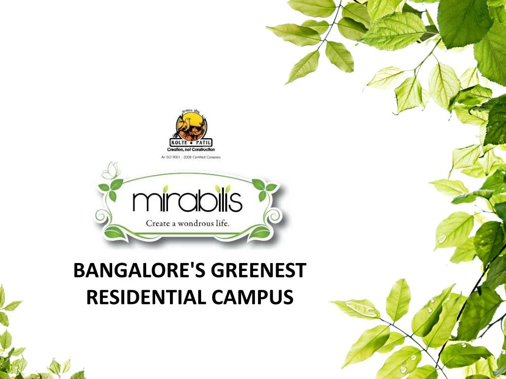 bangalore s greenest residential campus