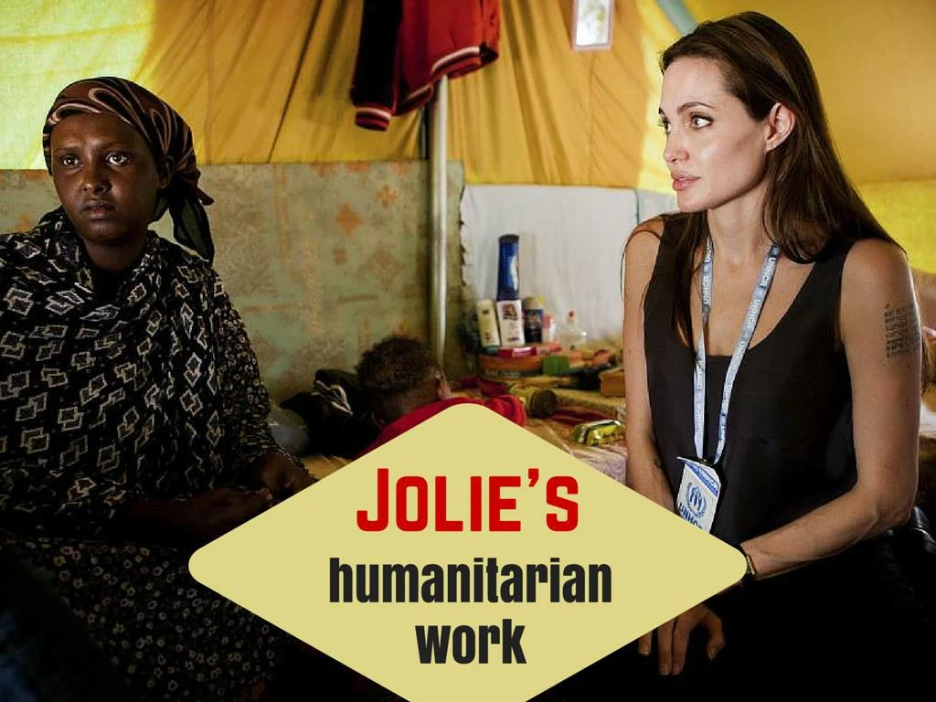 jolie s humanitarian work