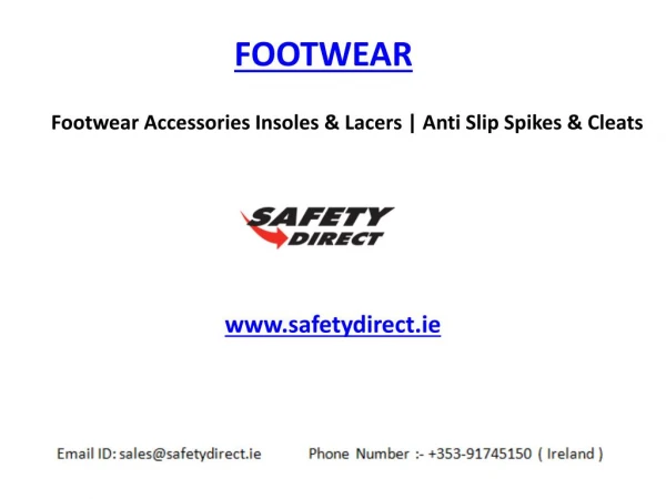 Footwear Accessories Insoles & Lacers | Anti Slip Spikes & Cleats www.safetydirect.ie