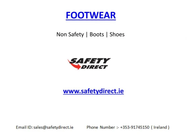 Non Safety Footwear | Boots | Shoes www.safetydirect.ie