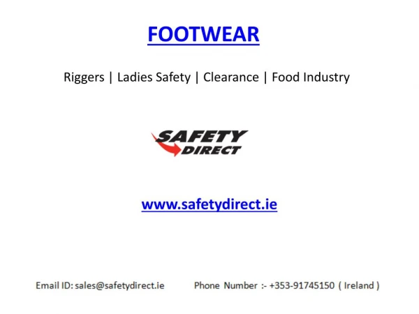 Riggers | Ladies Safety | Clearance | Food Industry Footwear www.safetydirect.ie