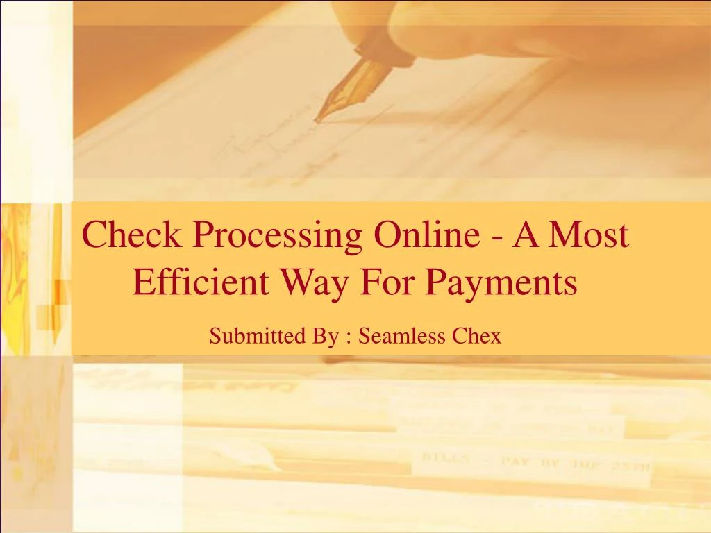 check processing online a most efficient way for payments