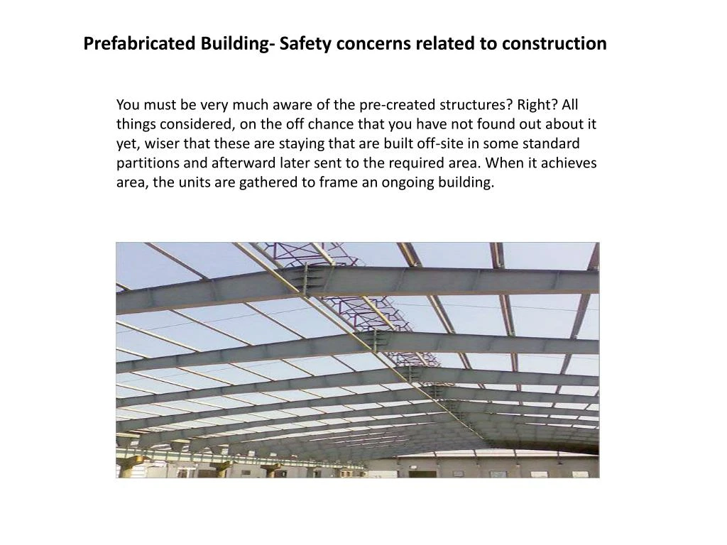 prefabricated building safety concerns related to construction
