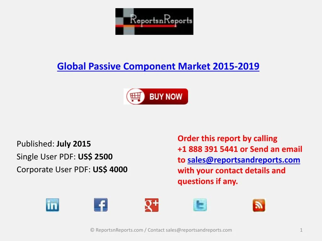 global passive component market 2015 2019