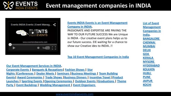 Event management company in India