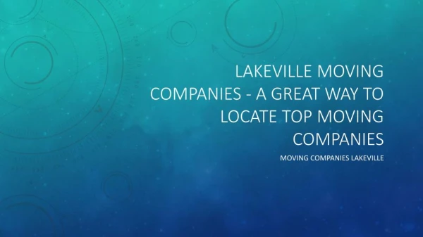 Lakeville moving companies