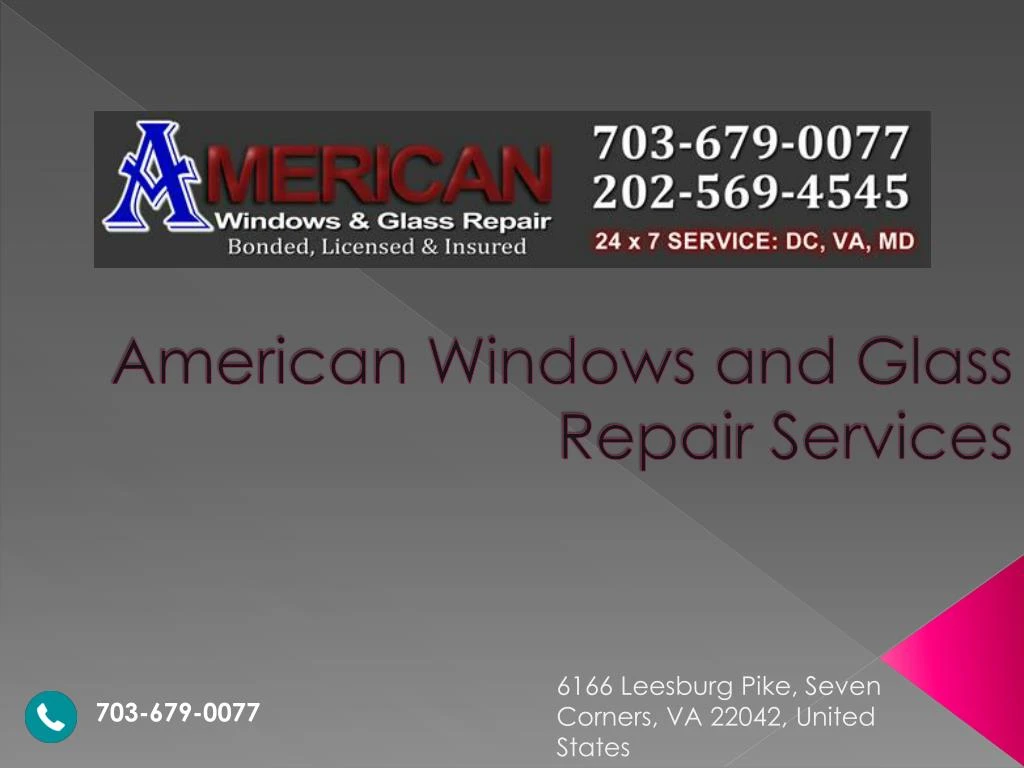 american windows and glass repair services