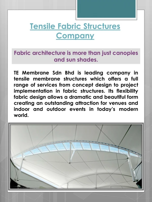 Tensile Fabric Structures Company