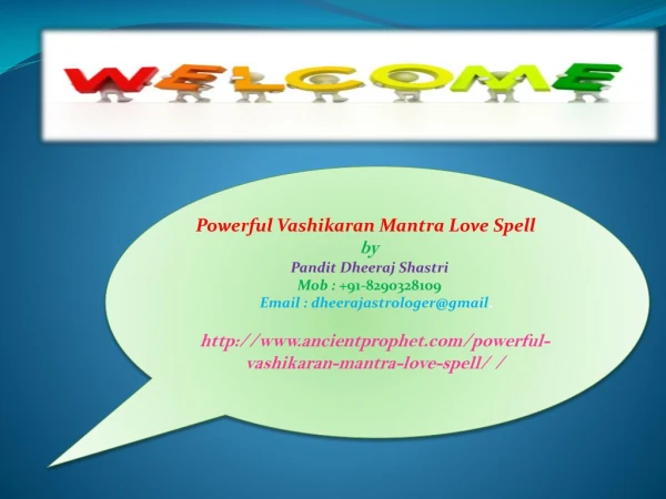 Powerful Vashikaran Mantra Love Spell