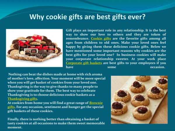 Why cookie gifts are best gifts ever?