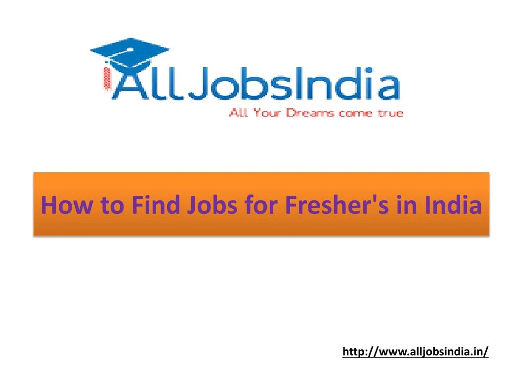how to find jobs for fresher s in india