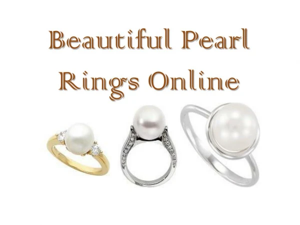 Beautiful Pearl Rings Online