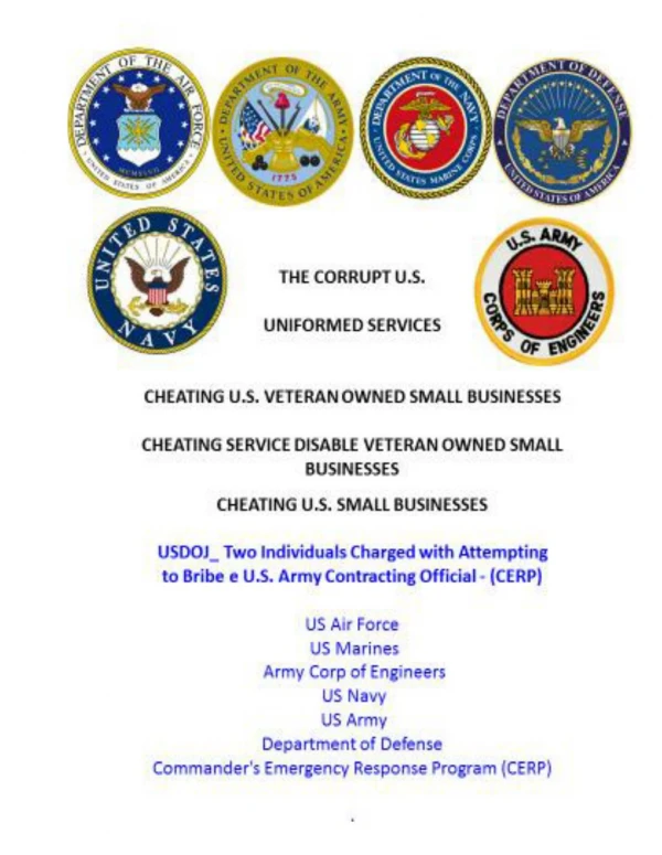 Blog 36 USMC 20150725 USDOJ_ Two Individuals Charged with Attempting to Bribe U.S. Army Contracting Official - (CERP)